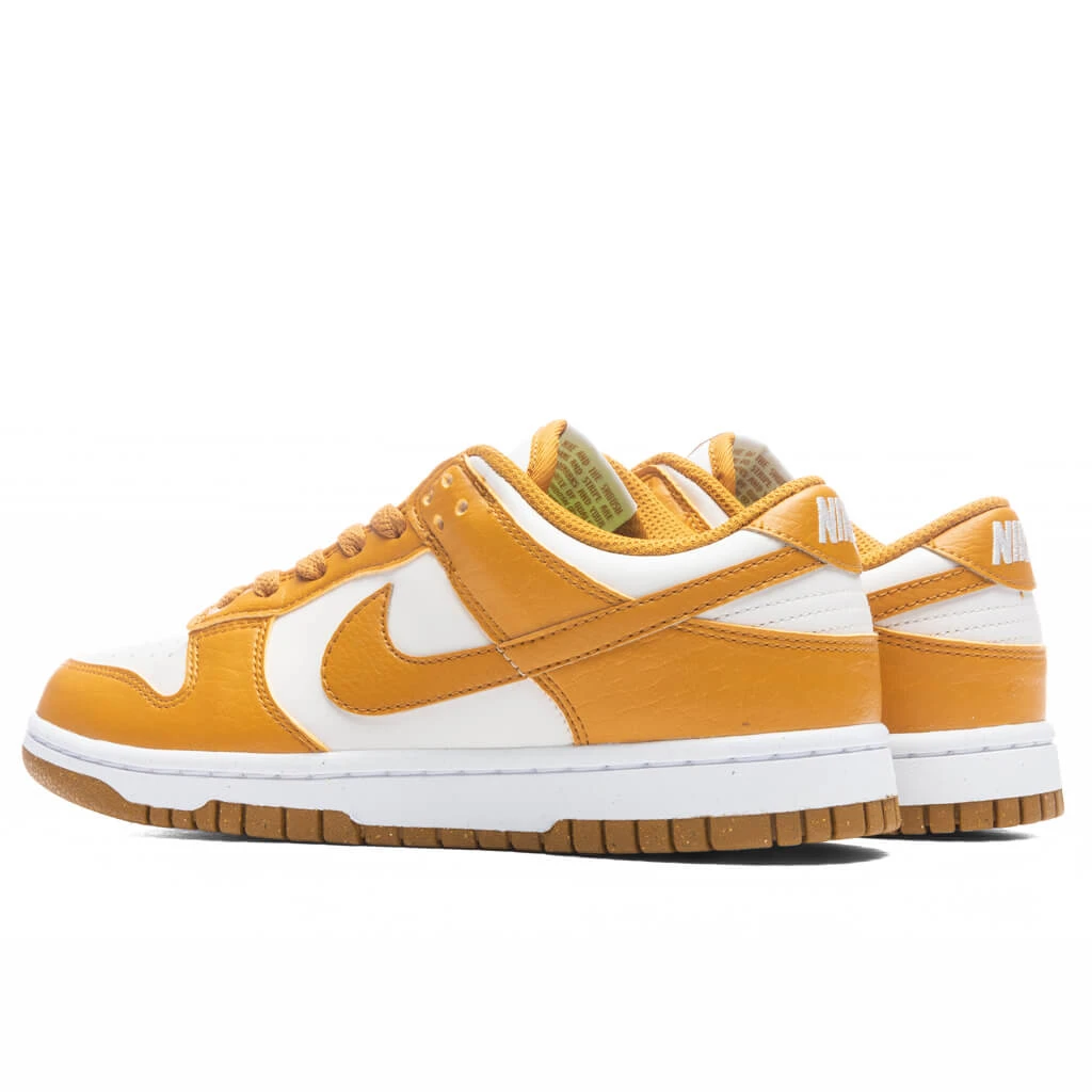 Nike Women's Next Nature Dunk Low - Phantom/Gold Suede/White 3 Nike Women's Next Nature Dunk Low - Phantom/Gold Suede/White - Image 3