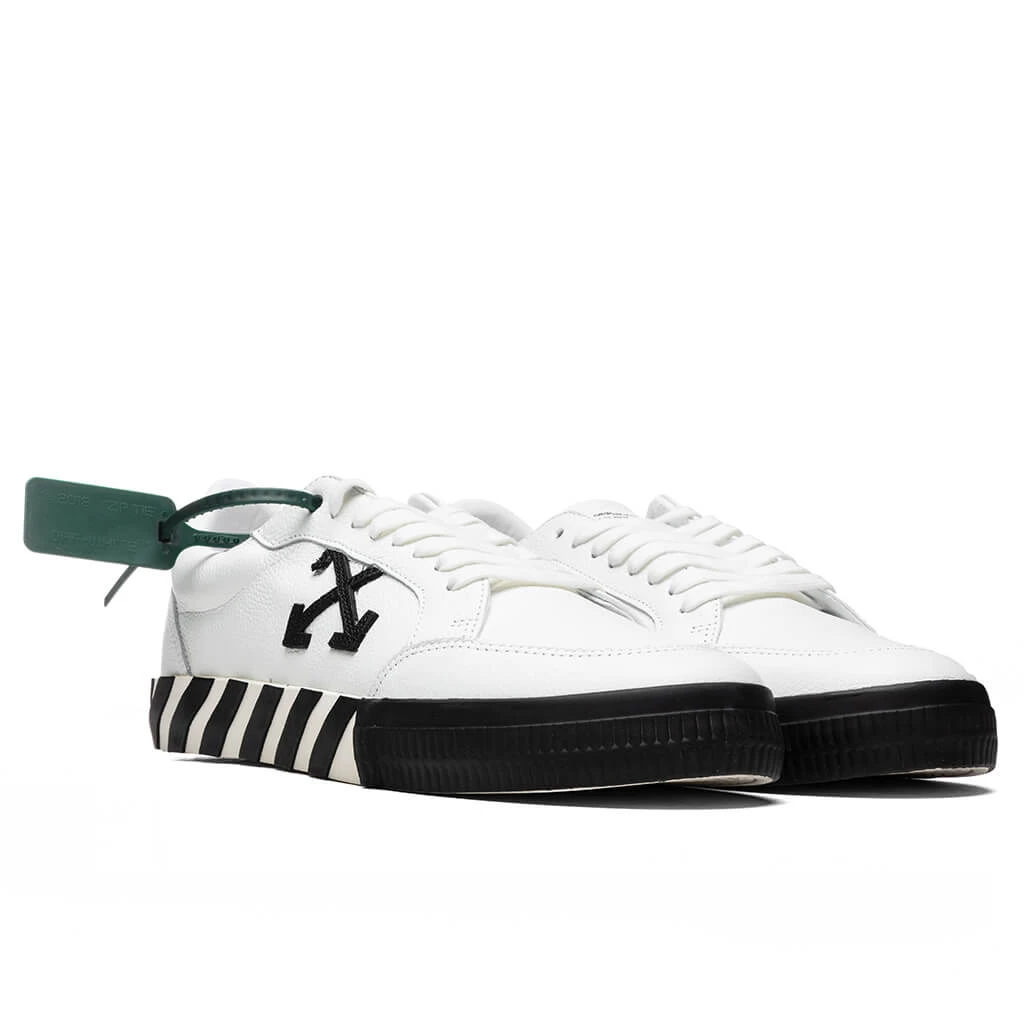 Low Vulcanized Calf Leather - White/Black 2 Low Vulcanized Calf Leather - White/Black - Image 2