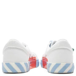 Low Vulcanized Canvas - White/Light Blue -Best Shoes Shop Off White c o Virgil Abloh Low Vulcanized Canvas White Light Blue OMIA085C99FAB0010140 04 11 23 Feature VR 8
