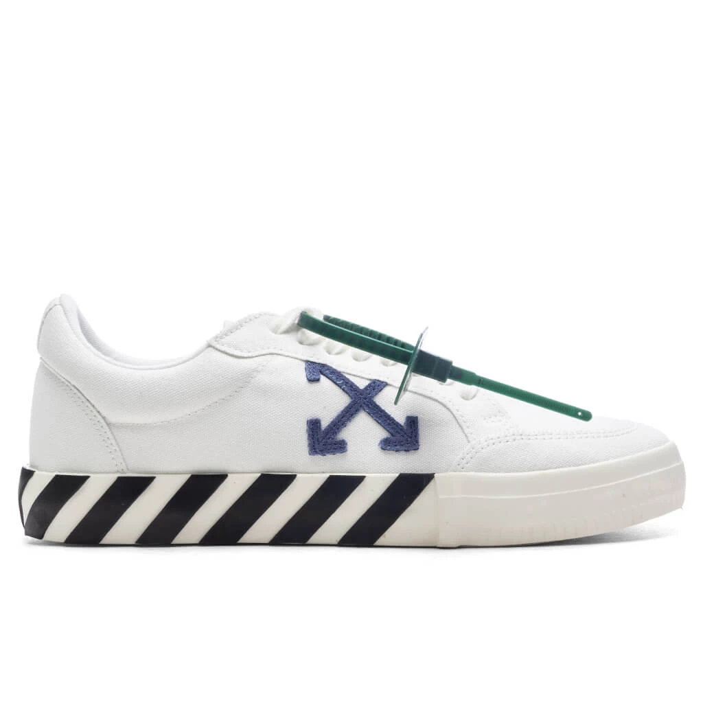 Low Vulcanized Canvas - White/Navy Blue 1 Low Vulcanized Canvas - White/Navy Blue