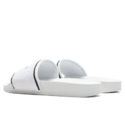 Towel Embroidery Slider - Blue/White -Best Shoes Shop Off White c o Virgil Abloh Towel Embroidery Slider Blue White OMIC001F21MAT0014501 11 05 2021 01 3