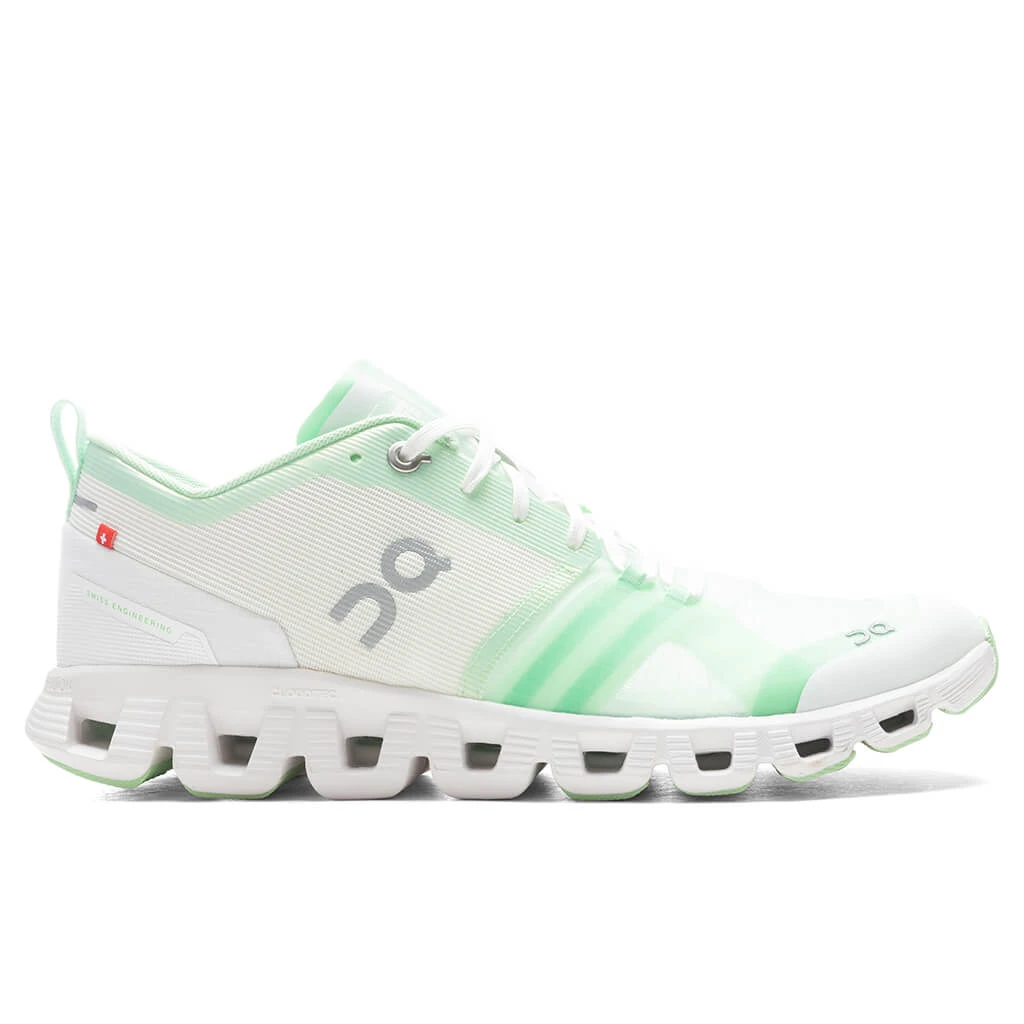 On Women's Cloud X Shift - White/Matcha 1 On Women's Cloud X Shift - White/Matcha