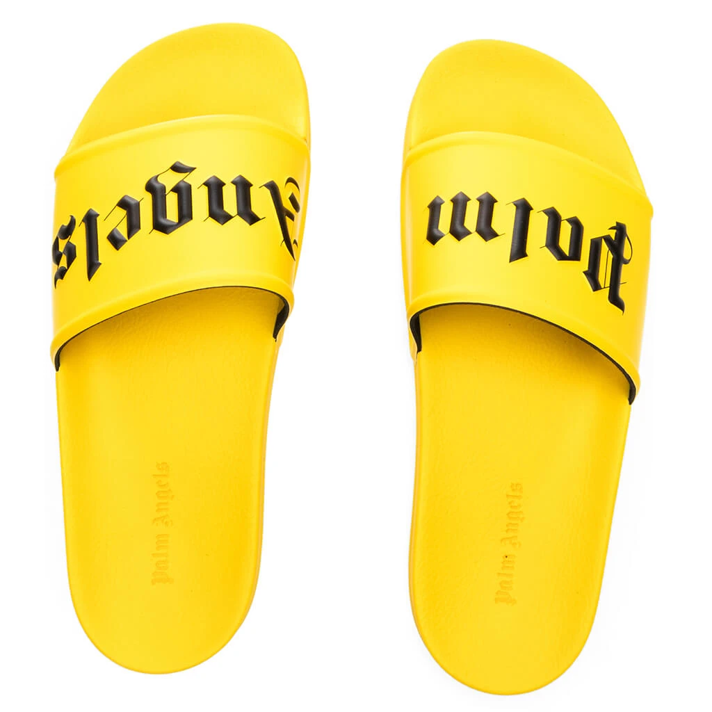 Palm Angels Pool Slide - Yellow/Black 2 Palm Angels Pool Slide - Yellow/Black - Image 2