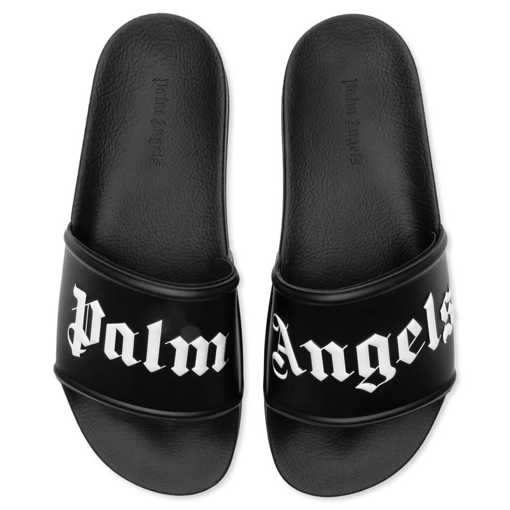 Palm Angels Pool Slider - Black/White 2 Palm Angels Pool Slider - Black/White - Image 2