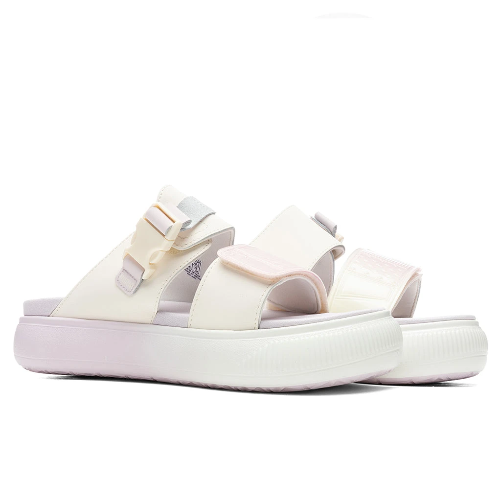 Puma Women's Suede Mayu Sandal Summer Camp - Pristine/Lavender Fog 3 Puma Women's Suede Mayu Sandal Summer Camp - Pristine/Lavender Fog - Image 3