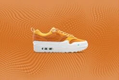 Serena Williams Design Crew X Nike Air Max 1 Women's - Monarch/Summit White/Sundial -Best Shoes Shop SWDC W NIKE AIR MAX 1 MONARCH SUMMIT WHITE SUNDIAL CLEAR JADE FQ4298 800 08 10 23 Feature JPcopy