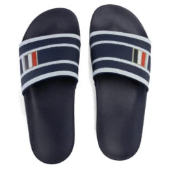 Trompe L'oeil Pool Slide - Charcoal -Best Shoes Shop Thom Browne Trompe L oeil Pool Slide Charcoal MFL054M 05690 015 06 19 2021 01 4