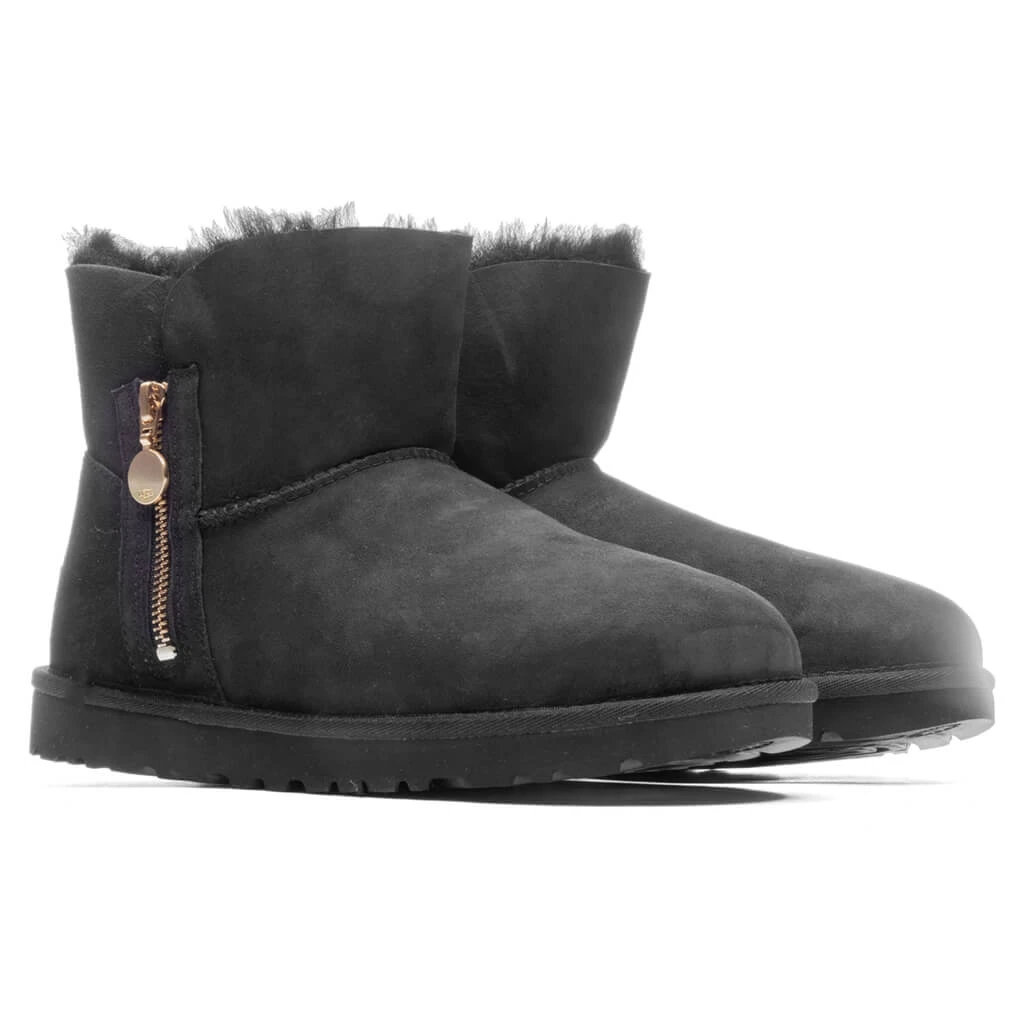Ugg Women's Bailey Zip Mini Boot - Black 2 Ugg Women's Bailey Zip Mini Boot - Black - Image 2