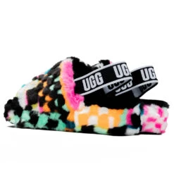 Ugg Women's Fluff Yeah Checks Slide - Black/Multi -Best Shoes Shop UGG Women s Fluff Yeah Checks Slide Black Multi 1135510 BLKM 08 30 22 Feature JORDAN 3