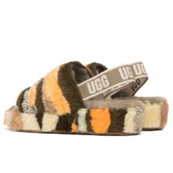 Ugg Women's Fluff Yeah Slide Cali Collage - Olive -Best Shoes Shop UGG Women s Fluff Yeah Slide Cali Collage Olive 1118164 OLV 02 21 2021 01 3