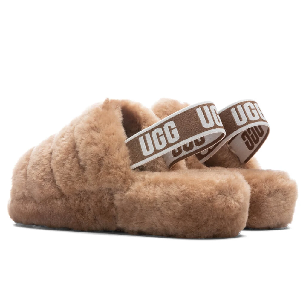 Ugg Women's Fluff Yeah Slide - Chestnut 3 Ugg Women's Fluff Yeah Slide - Chestnut - Image 3