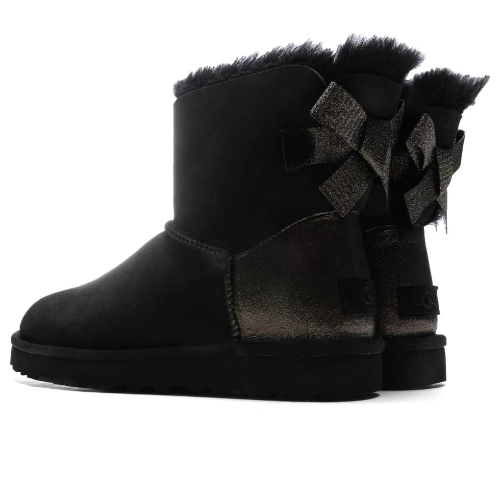 Ugg Women's Mini Bailey Bow Glitz Boot - Black 3 Ugg Women's Mini Bailey Bow Glitz Boot - Black - Image 3