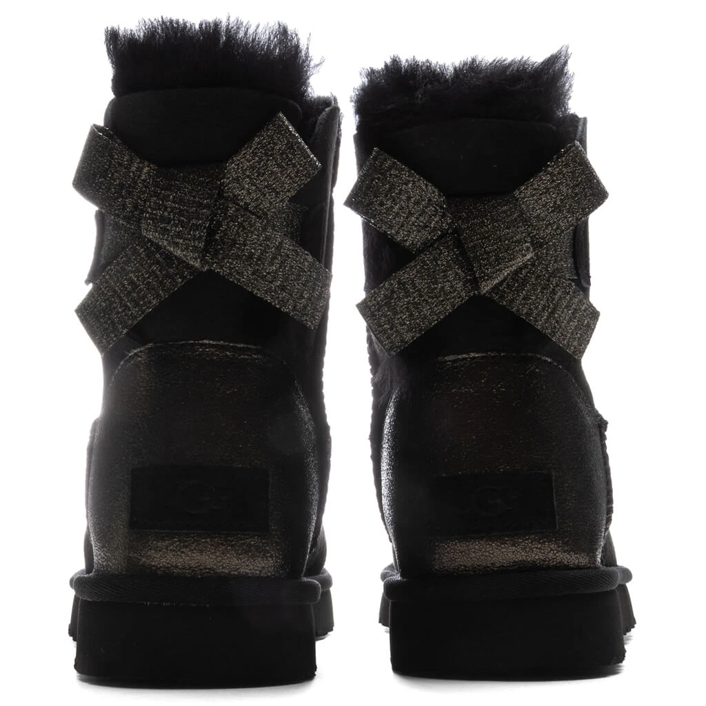 Ugg Women's Mini Bailey Bow Glitz Boot - Black 4 Ugg Women's Mini Bailey Bow Glitz Boot - Black - Image 4