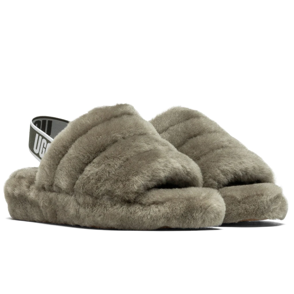 Ugg Women's Fluff Yeah Slide - Burnt Olive 2 Ugg Women's Fluff Yeah Slide - Burnt Olive - Image 2