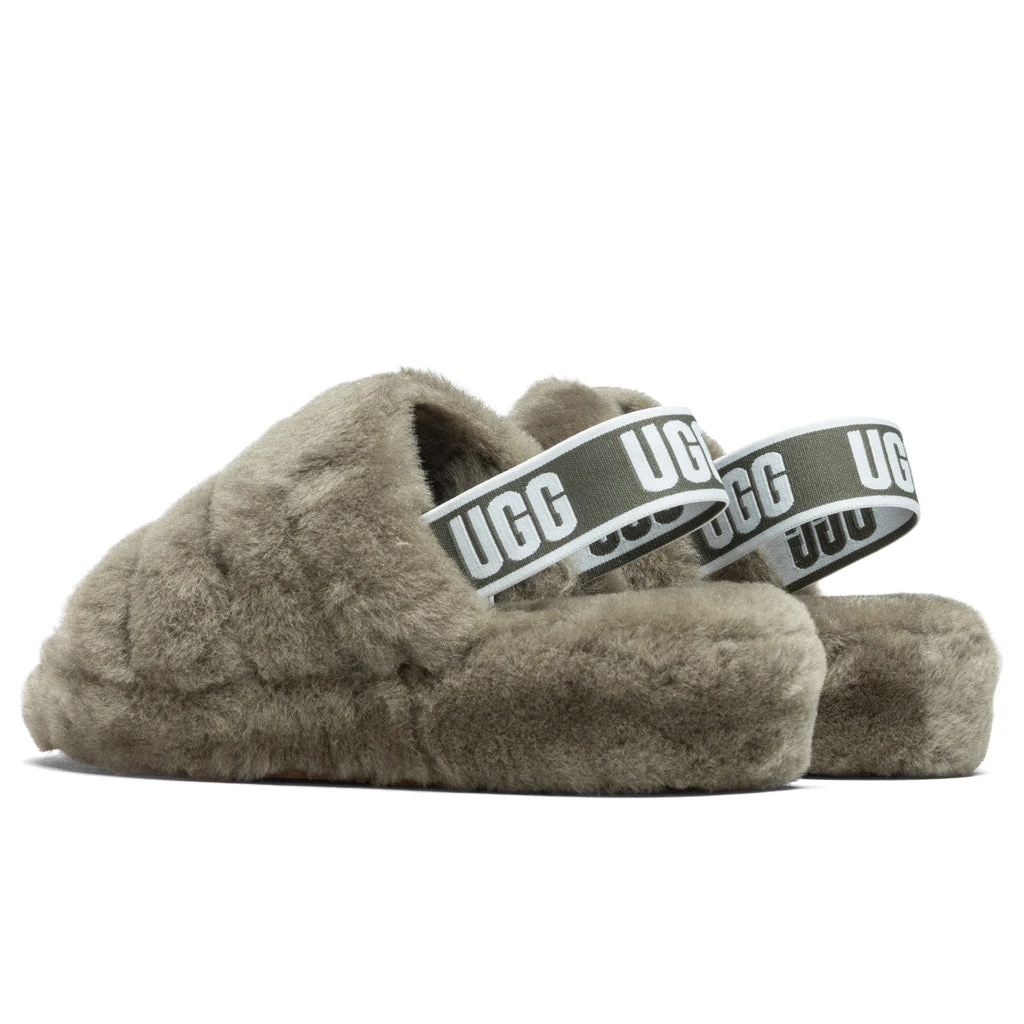 Ugg Women's Fluff Yeah Slide - Burnt Olive 3 Ugg Women's Fluff Yeah Slide - Burnt Olive - Image 3