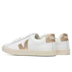 Veja Women's Esplar Logo Leather - Extra White/Platine -Best Shoes Shop Veja Woman Esplar Logo Leather Extra White Platine EO022490A 03 13 2021 01 3