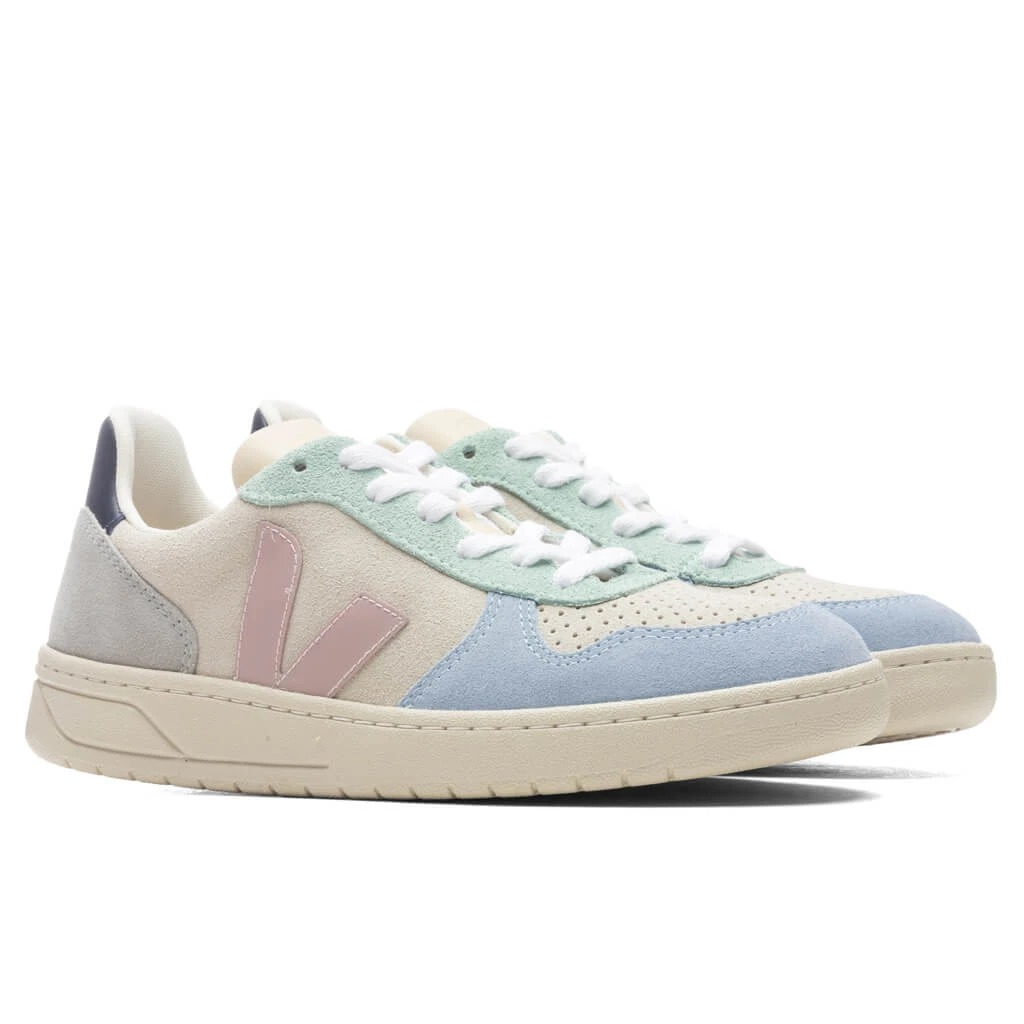 Veja Women's V-10 Suede - Multicolor/Natural/Blue 2 Veja Women's V-10 Suede - Multicolor/Natural/Blue - Image 2