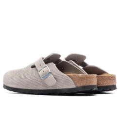 Birkenstock Wide Boston Suede Embossed - Corduroy Stone Coin -Best Shoes Shop Wide Boston Suede Corduroy Stone Coin 1026210 08 06 23 Feature VR 4