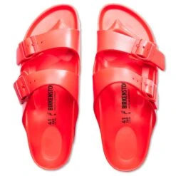 Birkenstock Women's Narrow Arizona Essentials Eva - Active Red -Best Shoes Shop Women s Narrow Arizona Essentials Eva Active Red 1017996 06 21 23 Feature VR 6