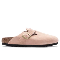 Birkenstock Narrow Boston Suede - Light Rose