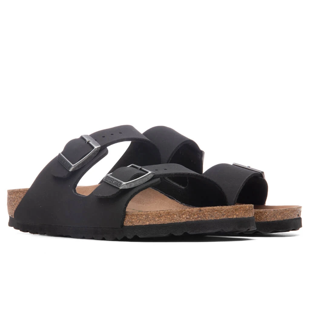 Birkenstock Narrow Arizona Vegan Birkibuc - Black 2 Birkenstock Narrow Arizona Vegan Birkibuc - Black - Image 2