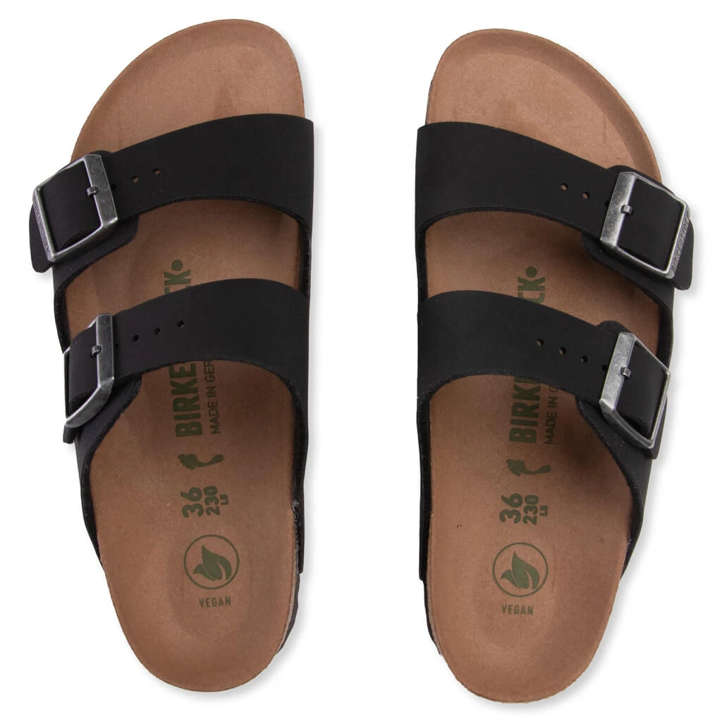 Birkenstock Narrow Arizona Vegan Birkibuc - Black 4 Birkenstock Narrow Arizona Vegan Birkibuc - Black - Image 4