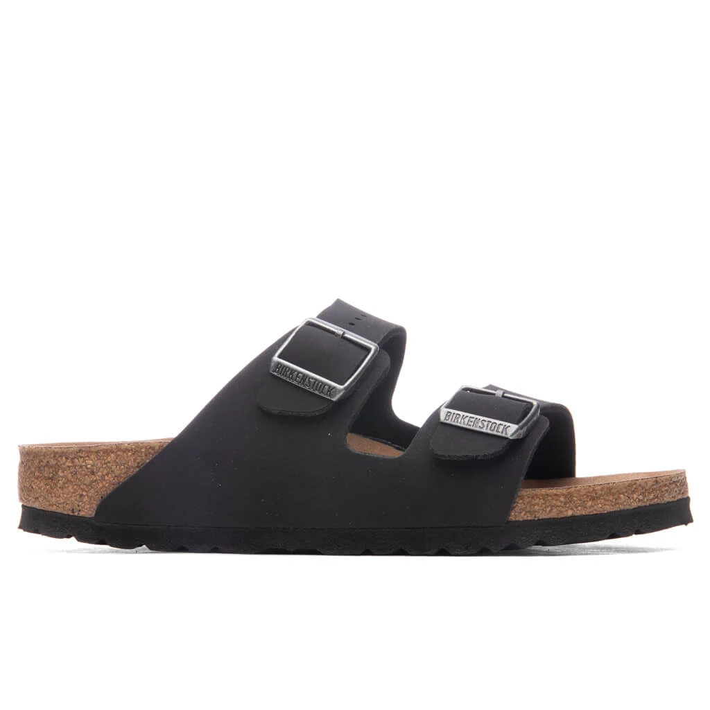 Birkenstock Narrow Arizona Vegan Birkibuc - Black 1 Birkenstock Narrow Arizona Vegan Birkibuc - Black