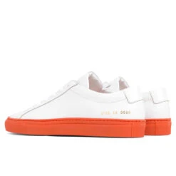 Common Projects Achilles - White/Orange -Best Shoes Shop common projects achilles whiteorange 3