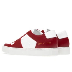 Common Projects Bball Low Duo Tone - White/Red -Best Shoes Shop common projects bball low duo tone whitered 3