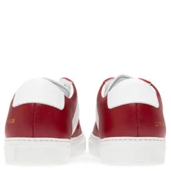 Common Projects Bball Low Duo Tone - White/Red -Best Shoes Shop common projects bball low duo tone whitered 4
