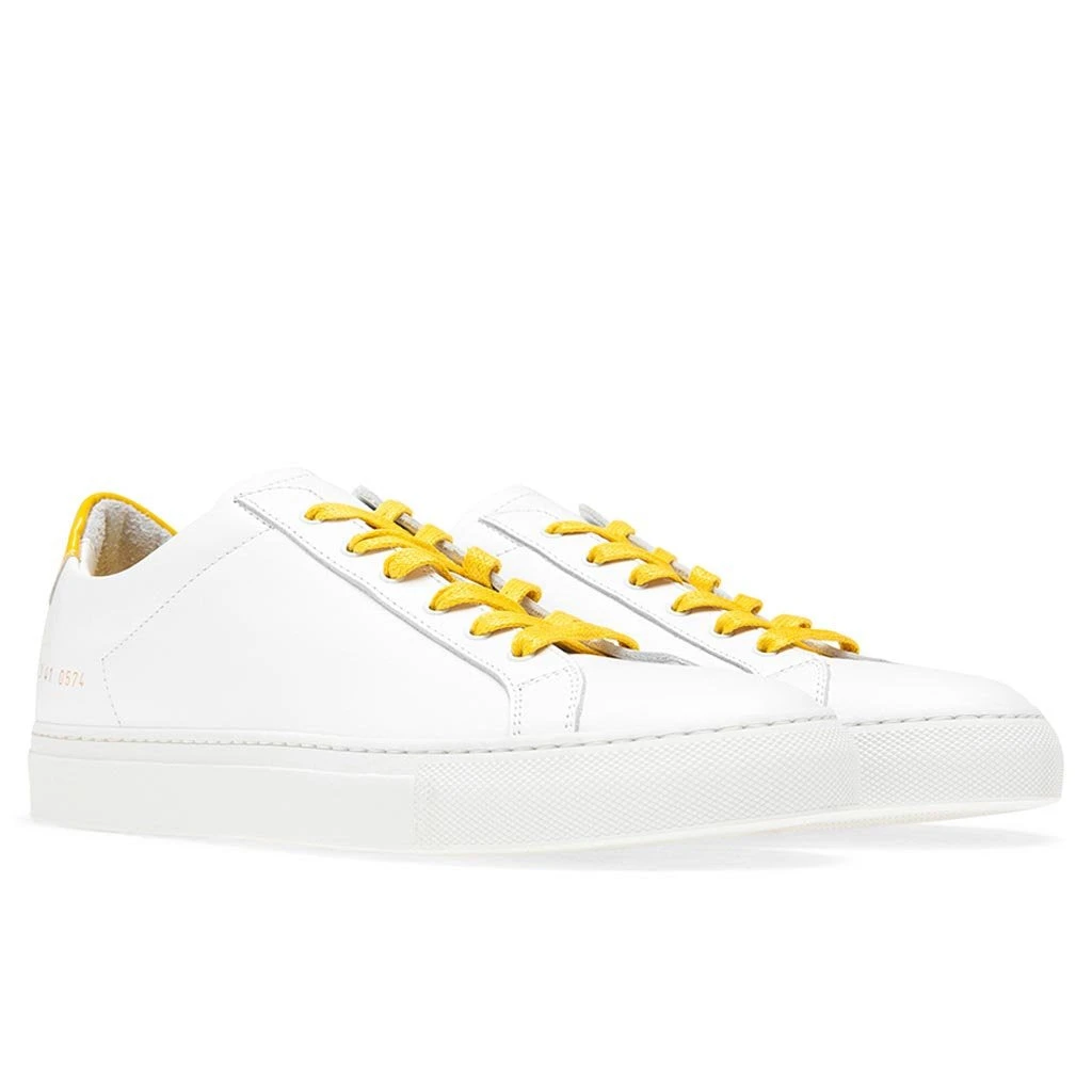 Common Projects Retro Low Glossy - White/Yellow 2 Common Projects Retro Low Glossy - White/Yellow - Image 2