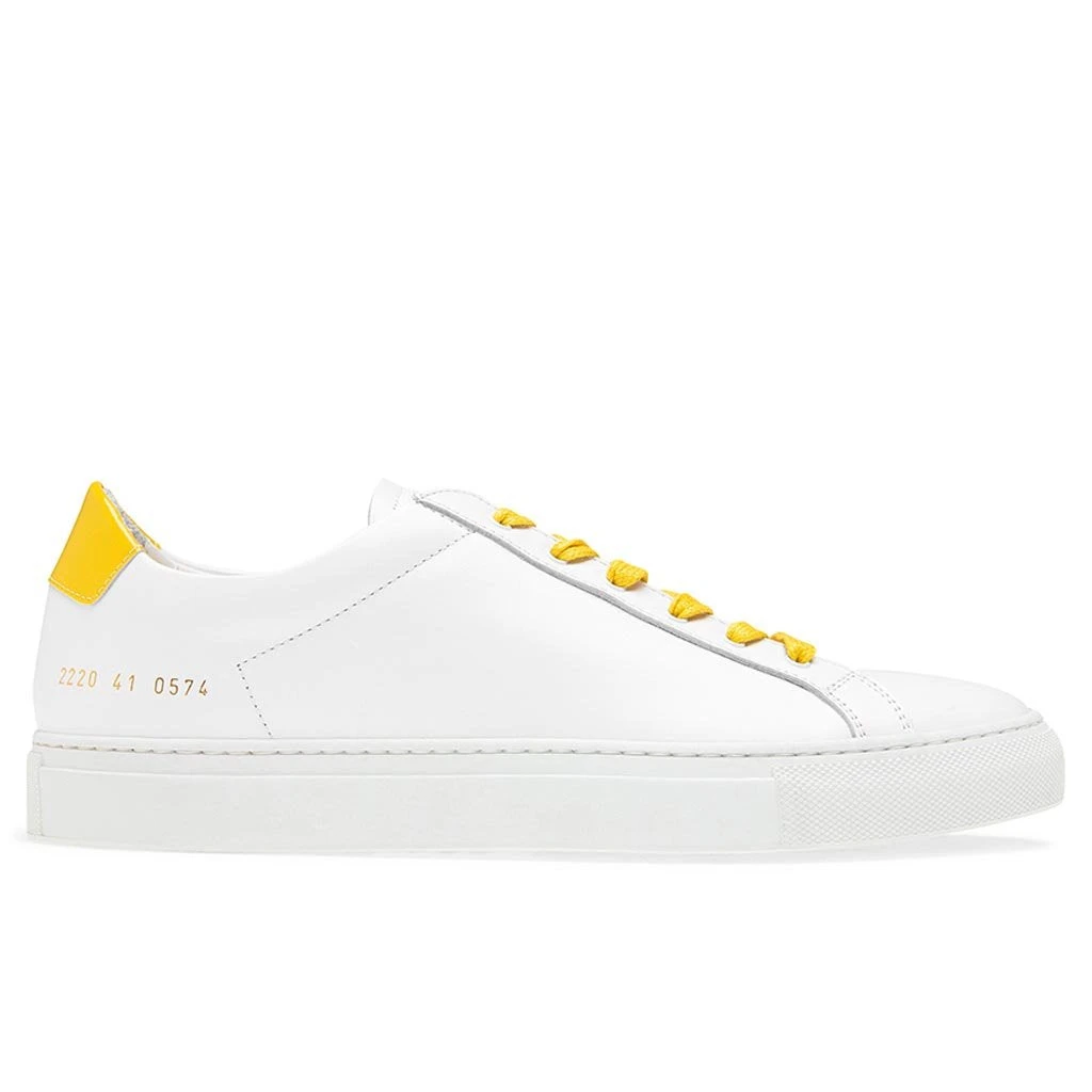 Common Projects Retro Low Glossy - White/Yellow 1 Common Projects Retro Low Glossy - White/Yellow
