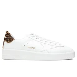 Golden Goose Purestar Sneakers - White/Brown Leo