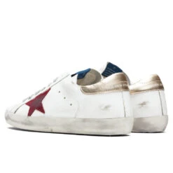 Golden Goose Super-Star Sneakers - White/Dark Red/Platinum -Best Shoes Shop golden goose superstar whitedark redplatinum 3