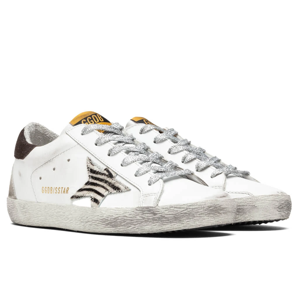 Golden Goose Women's Super-Star Sneakers - White/Black/Zebra/Coffee 2 Golden Goose Women's Super-Star Sneakers - White/Black/Zebra/Coffee - Image 2