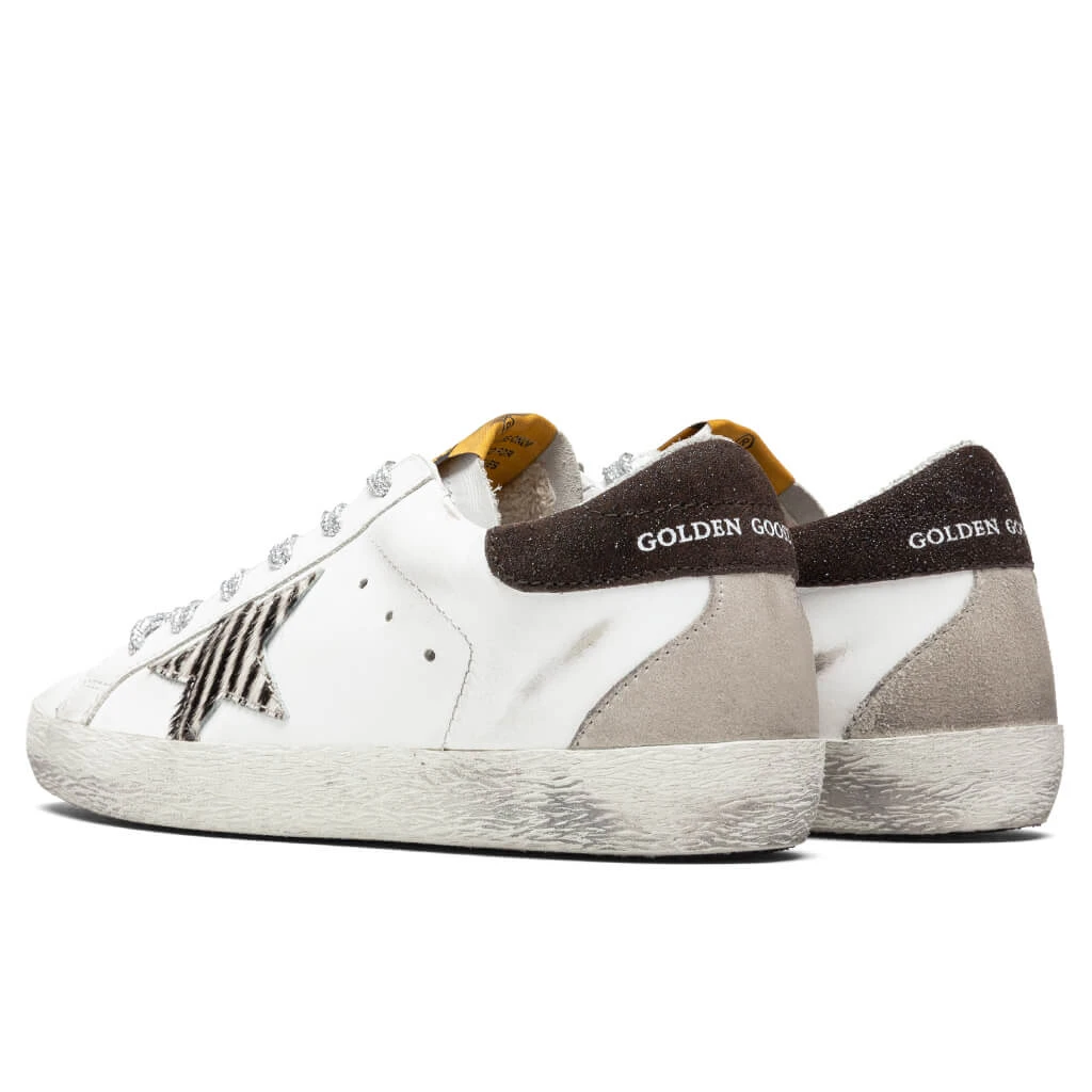 Golden Goose Women's Super-Star Sneakers - White/Black/Zebra/Coffee 3 Golden Goose Women's Super-Star Sneakers - White/Black/Zebra/Coffee - Image 3