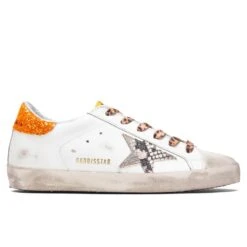 Golden Goose Women's Super-Star Sneakers - White/Rock Snake/Orange