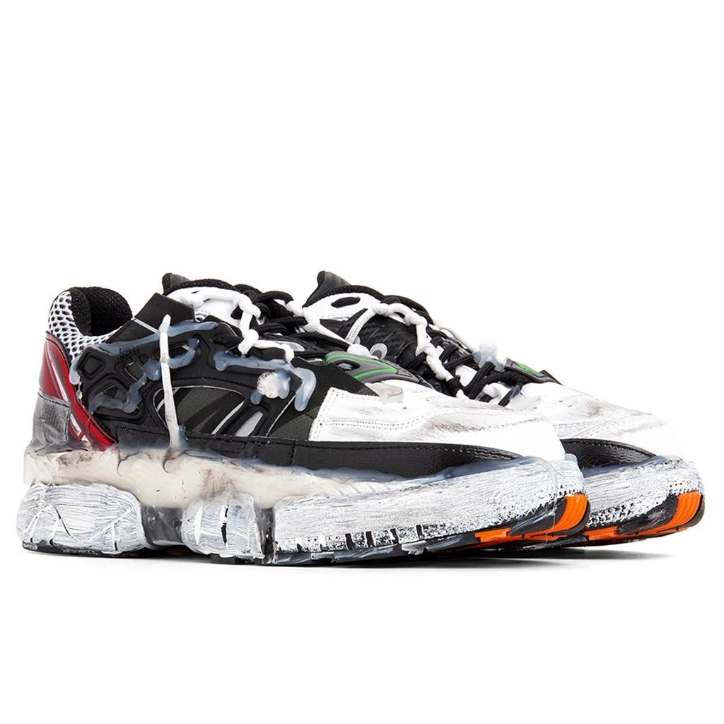 Maison Margiela Fusion Sneaker Low Top In Black/White/Red 2 Maison Margiela Fusion Sneaker Low Top In Black/White/Red - Image 2