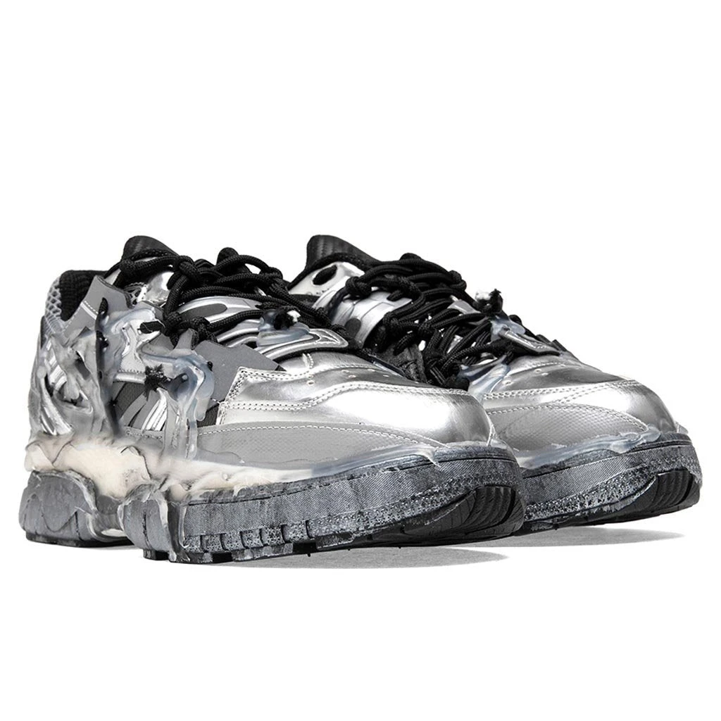Maison Margiela Fusion Sneaker Low Top - Silver/Black 2 Maison Margiela Fusion Sneaker Low Top - Silver/Black - Image 2