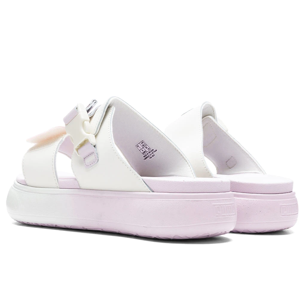 Puma Women's Suede Mayu Sandal Summer Camp - Pristine/Lavender Fog 4 Puma Women's Suede Mayu Sandal Summer Camp - Pristine/Lavender Fog - Image 4
