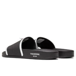 Rubber Pool Slide - Black 6 Rubber Pool Slide - Black -Best Shoes Shop thom browne rubber pool slide black 3